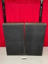 Pair of Vintage Bang & Olufson Made in Denmark Standing Speakers Model S 60. Untested, As Is. See