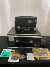 Vintage Swiss Magnetic Sound Projector Bolex SM80 70s Film Camera in Case