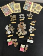 Estate Lot Foreign Coins - France, England, Switzerland, Austria, The Vatic