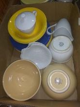 BL- Pier 1 Bowls, Creamer, Colorful Plates