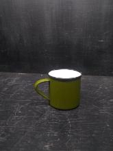 Vintage Japan Green Enamel Coffee Mug
