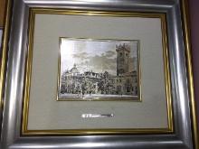 Artwork -Framed Gold Foil on Canvas-Trento Plaza Duana