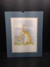 Artwork-Framed and Double Matted Print-Guess How Much I Love You?  Anita Jeram