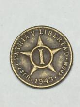 1943 1 Centavo Cuba