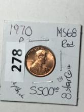 1970 P Lincoln Memorial Cent Coin 