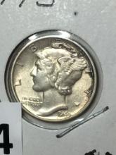 1944 D Silver Mercury Dime 