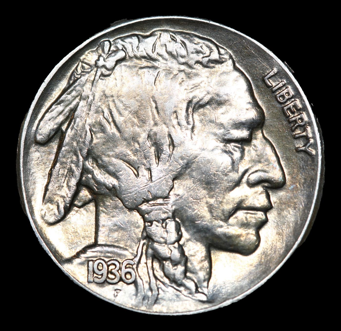 1936-s Buffalo Nickel 5c Grades Choice AU