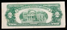 1953 $2 Red Seal United States Note Grades Select AU