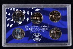 2001 United States Mint Proof Quarters 5 pc set No Outer Box