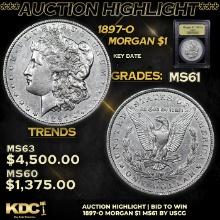 ***Auction Highlight*** 1897-o Morgan Dollar $1 Graded BU+ BY USCG (fc)