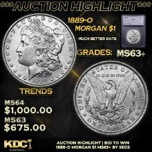***Auction Highlight*** 1889-o Morgan Dollar $1 Graded ms63+ By SEGS (fc)