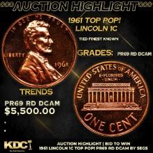 Proof ***Auction Highlight*** 1962 Lincoln Cent TOP POP! 1c Graded pr69 rd dcam By SEGS (fc)