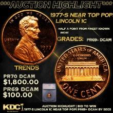 Proof ***Auction Highlight*** 1977-s Lincoln Cent Near Top Pop! 1c Graded pr69+ dcam By SEGS (fc)