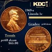 Proof 1969-s Lincoln Cent 1c Grades GEM++ Proof Deep Cameo