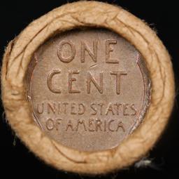 Mixed Small Cents 1c Orig shotgun Roll, 1913-d Lincoln Cent, Wheat Cent Other End, McDonalds Brandt