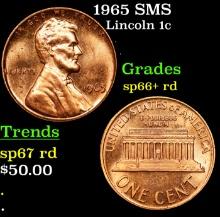 1965 SMS Lincoln Cent 1c Grades sp66+ rd