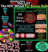 CRAZY Penny Wheel Buy THIS 1983-p solid Red BU Lincoln 1c roll & get 1-10 BU Red rolls FREE WOW