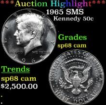 ***Auction Highlight*** 1965 SMS Kennedy Half Dollar 50c Graded sp68 cam BY SEGS (fc)