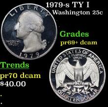 Proof 1979-s TY I Washington Quarter 25c Grades GEM++ Proof Deep Cameo