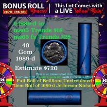 INSANITY The CRAZY Nickel Wheel 1000s won so far, WIN this 1989-d BU  roll get 1-10 FREE