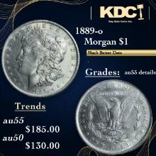 1889-o Morgan Dollar $1 Grades AU Details