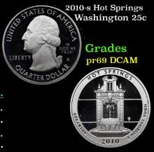 Proof 2010-s Hot Springs Washington Quarter 25c Grades GEM++ Proof Deep Cameo