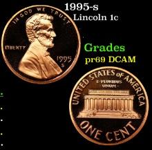 Proof 1995-s Lincoln Cent 1c Grades GEM++ Proof Deep Cameo