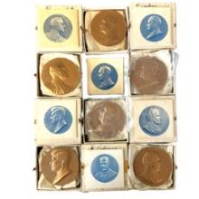 Complete run of all 6 uncirculated Roosevelt through Johnson Presidential inaugural medals
