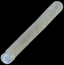 Roll of 50 uncirculated 1960 U.S. Roosevelt dimes