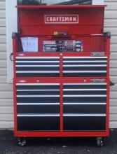 CRAFTSMAN S2000 SERIES 52" WIDE 8 DRAWER STACKING TOLLBOX &  10 DRAWER ROLLING TOOL CABINENT