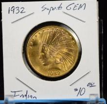 1932 $10 Gold Indian CH UNC