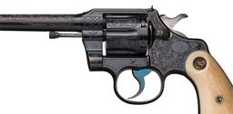 Factory Engraved Colt Officer's Model Double Action Revolver