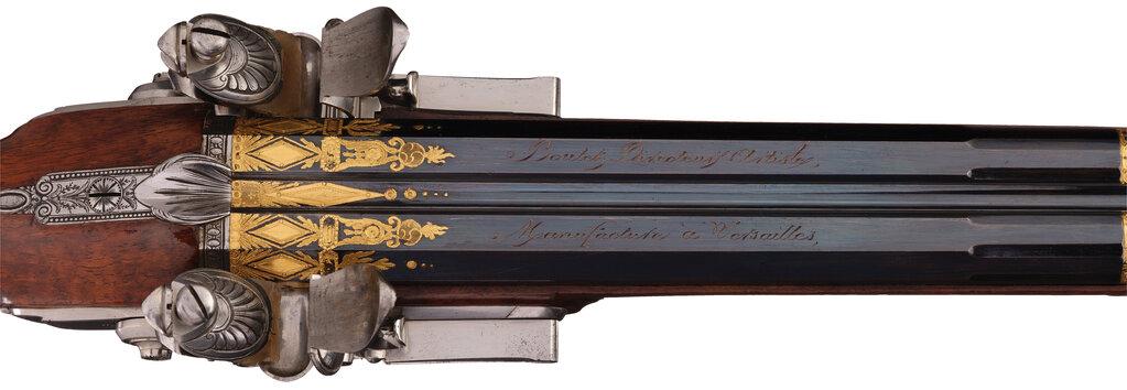 Double Barrel Flintlock Sporting Gun by Nicolas-Noel Boutet