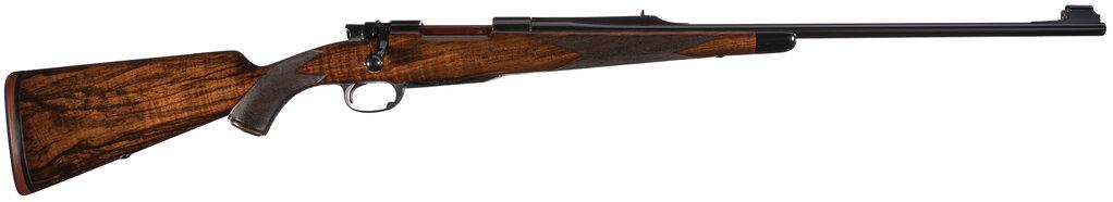 Engraved Auguste Francotte Bolt Action Rifle in .375 H&H Magnum