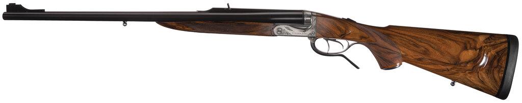 B. Searcy & Co. Boxlock Underlever Double Rifle in .470 N.E.