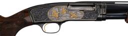 Angelo Bee Engraved Winchester Model 42 Slide Action Shotgun