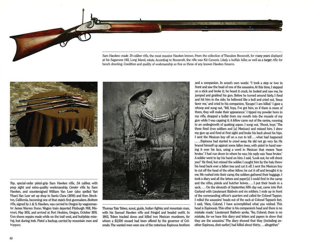 Large Caliber S. Hawken Rifle Owned by Theodore Roosevelt