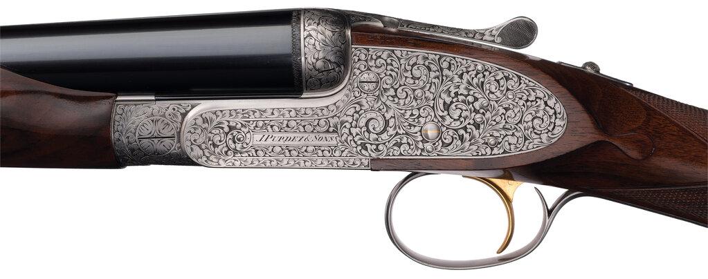 Pair of S. J. Kelly Engraved James Purdey & Sons Shotguns