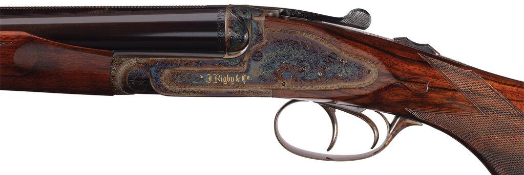 Alison Hunt Engraved J. Rigby & Co Sidelock Dangerous Game Rifle