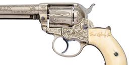 Engraved Colt 1877 D.A. Revolver Inscribed Fred L. Seely, Jr.