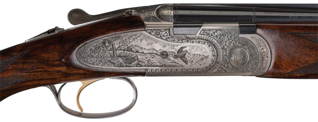 Engraved Beretta S687 EELL Diamond Pigeon Shotgun Two Barrel Set