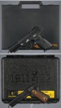 Two Semi-Automatic Pistols with Cases