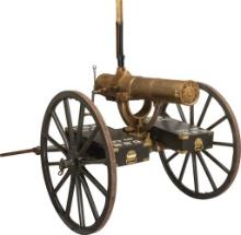 Colt U.S.N. Mark I 1900 Gatling Gun with Carriage and Caisson