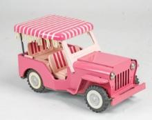 Pink Pressed Steel Jeep w/ Top - Fringe, Japan