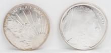 Liberty Indian Head & South East Refining Inc. 1 Troy Oz. .999 Fine Silver Rounds