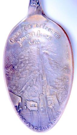 Collectible California Souvenir Sterling Silver Spoons, (4)