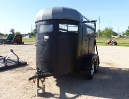 SHOP MADE 2 HORSE TRAILER W/OPEN TOP