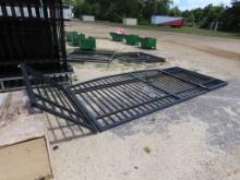 20' quad bi-parting wrought iron gate