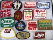 Excellent Lot Vintage Sewn Patches All Beer Related- Schlitz, Olympia, Strohs, Genesee++