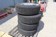 Set-Firestone Transforce LT245/75R17 Tires/Rims/Hubcaps (NEW Takeoffs)